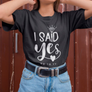 Vit I sa Ja, Diamant & Heart, tilläggsdatum T Shirt