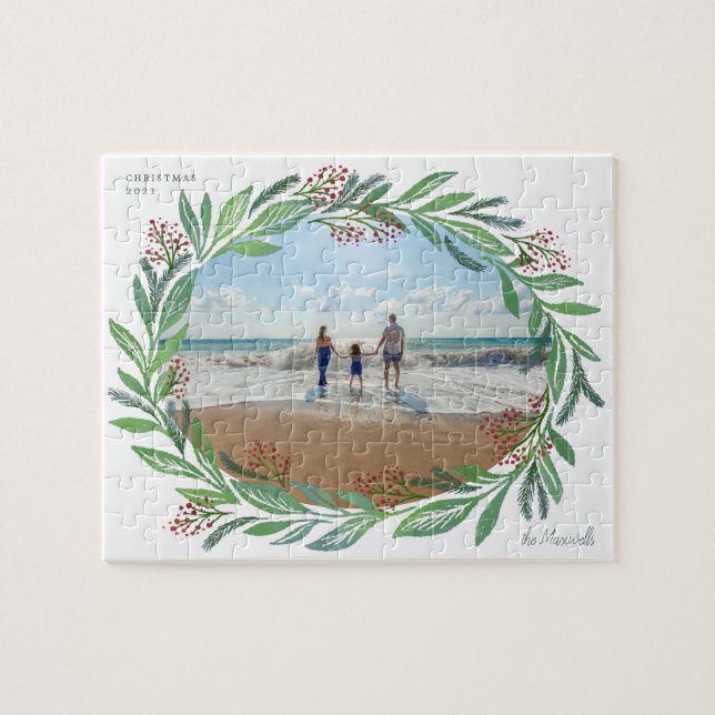  Vit Illustrerad andedräkt från Löv till Ram Pussel (Horisontell)