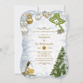 Vit inbjudan till jul i Brudens sida