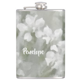 Vit intressionistisk botanisk konst med Namn Fickplunta