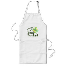 Vit, jag känner Lucky, schysrock. Långt Förkläde