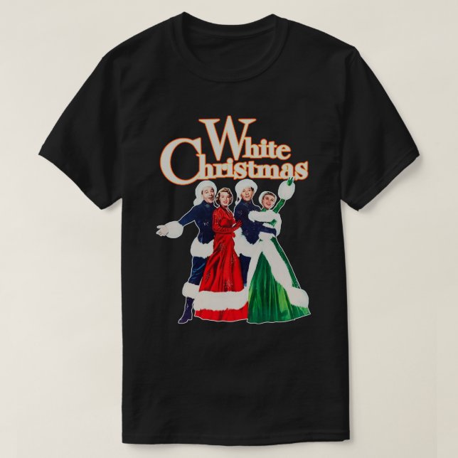 Vit jul 1954 Helgdag Classic Movie T Shirt (Design framsida)