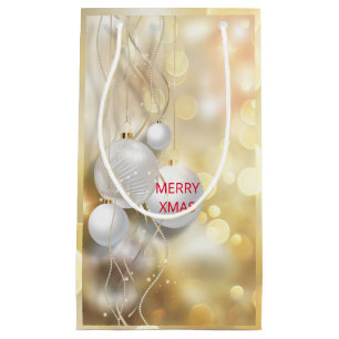 Vit jul-Bollar och Guld-bubblor