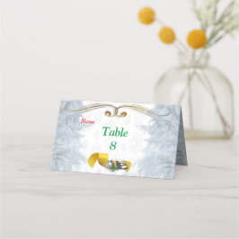 Vit jul Bröllop Placeringskort