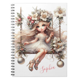 Vit jul Fairy Anteckningsbok
