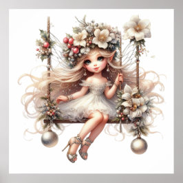 Vit jul Fairy Poster