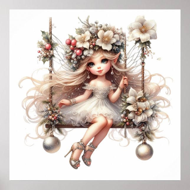 Vit jul Fairy Poster (Framsidan)