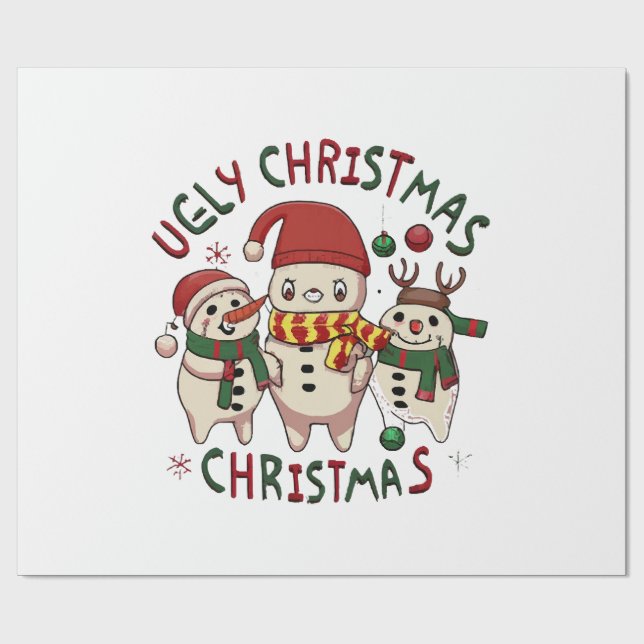 vit jul ;FUL JUL Presentpapper (Platt)