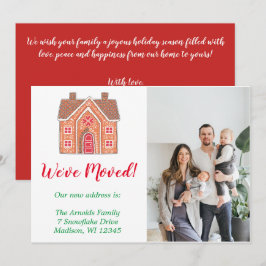 Vit jul Gingerbröd Hemfoto Flytta Julkort