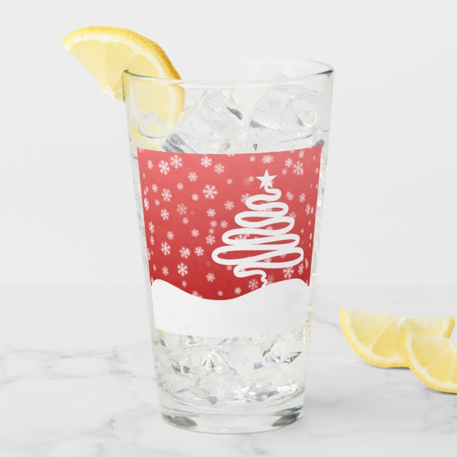 Vit jul glaskopp (Framsida Ice)