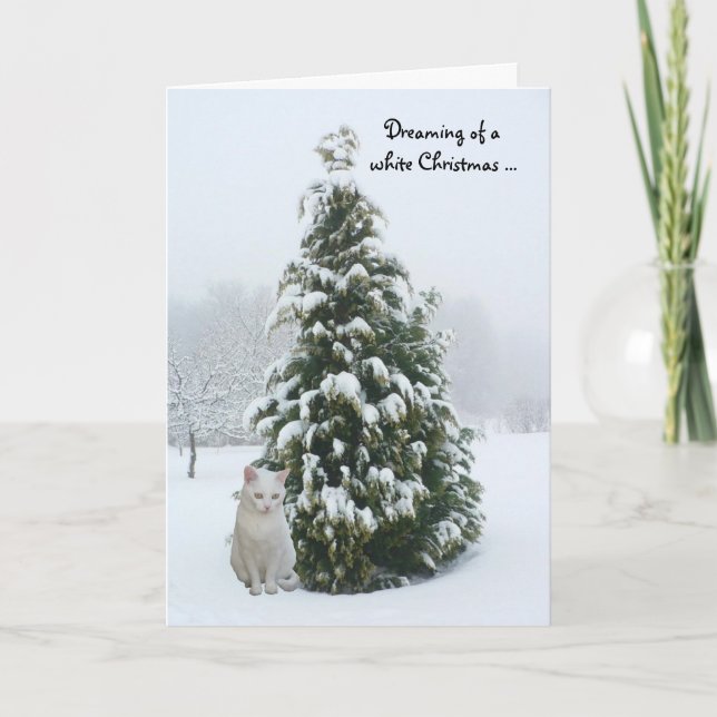 Vit jul helgkort (Framsida)