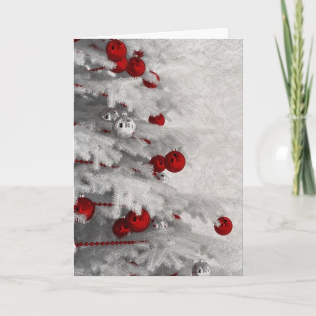 Vit jul helgkort (Framsida)