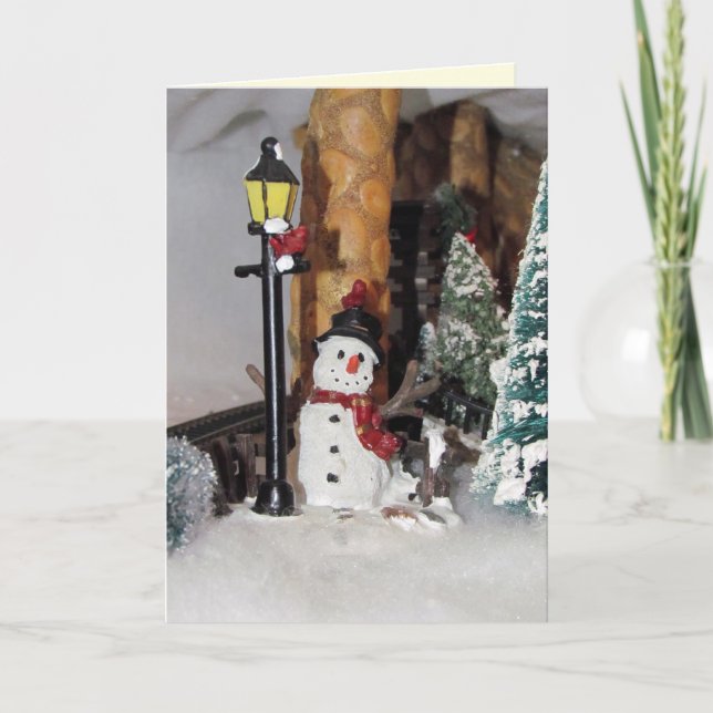 Vit jul helgkort (Framsida)
