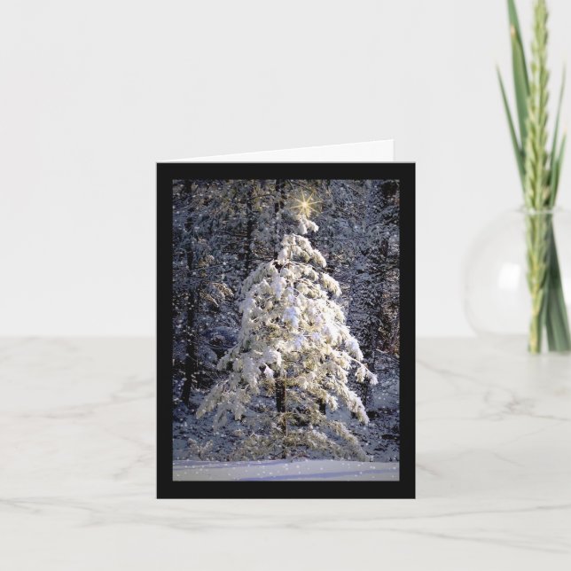 Vit jul helgkort (Framsida)