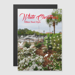 Vit jul Hilton Head Stil! magnetiskt kort