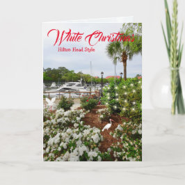 Vit jul Hilton Head Stil! South Carolina Helgkort