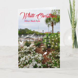 Vit jul Hilton Head Stil! South Carolina Helgkort