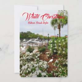 Vit jul Hilton Head Stil! South Carolina Julkort