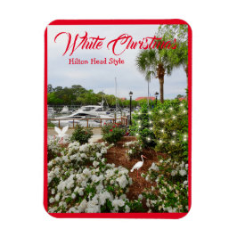 Vit jul Hilton Head Stil! South Carolina Magnet