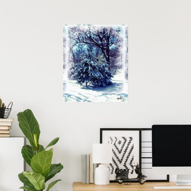 Vit jul i sagoland Poster (Hemmakontoret)