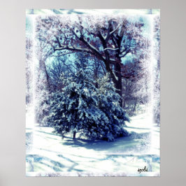 Vit jul i Wonderland -affisch Poster