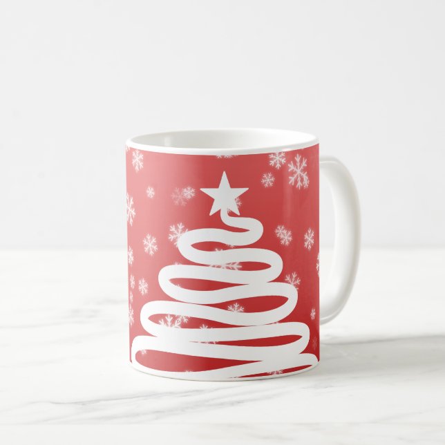 Vit jul kaffemugg (Framsida höger)