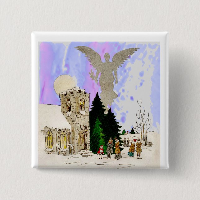 Vit jul knapp (Framsida)