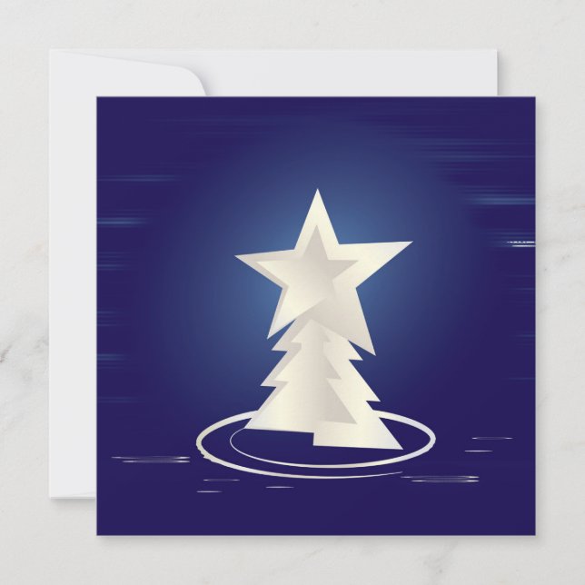 Vit jul kort (Framsida)