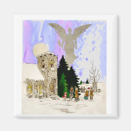 Vit jul magnet