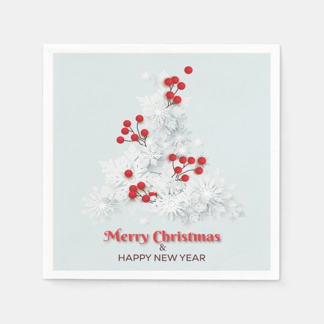 Vit jul  pappersservett (Framsidan)