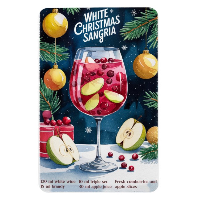 Vit jul Sangria Magnet (Vertikal)