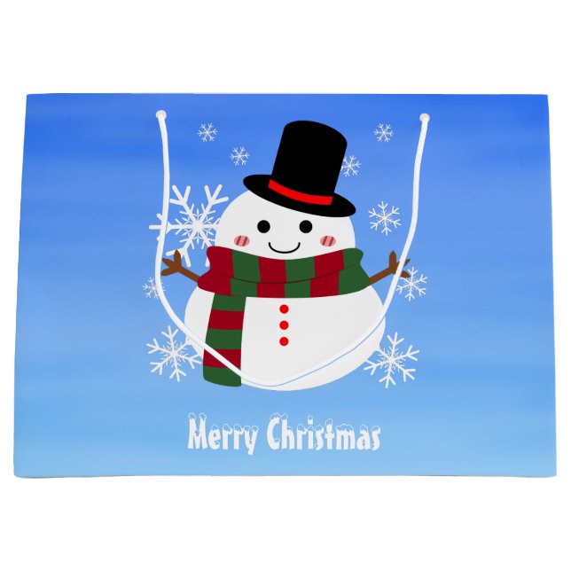 Vit jul Snögubbe (Framsidan)