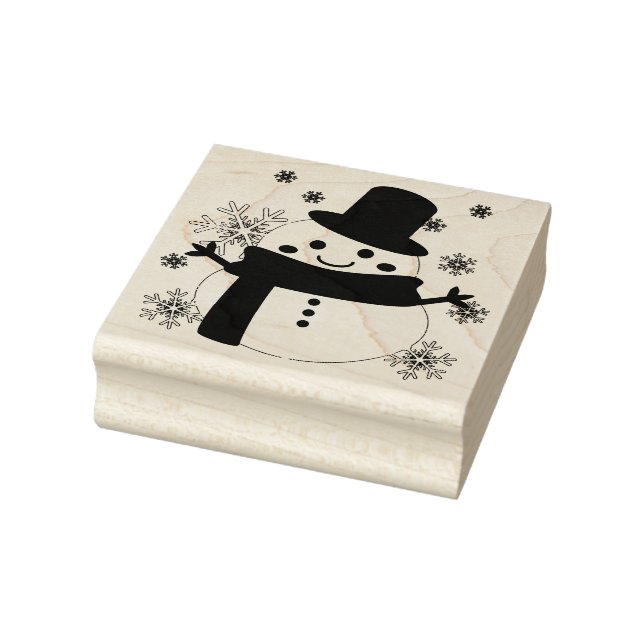 Vit jul Snögubbe Stämpel (Stämpel)