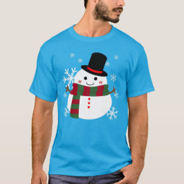Vit jul Snögubbe T Shirt
