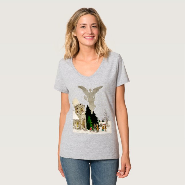 Vit jul t shirt (Hel framsida)