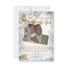 Vit jul, tack, Bröllop-kort