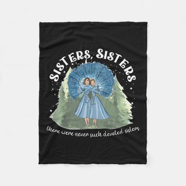 Vit julfilm 1954 Julafton Snö Holid Fleecefilt (Framsidan)