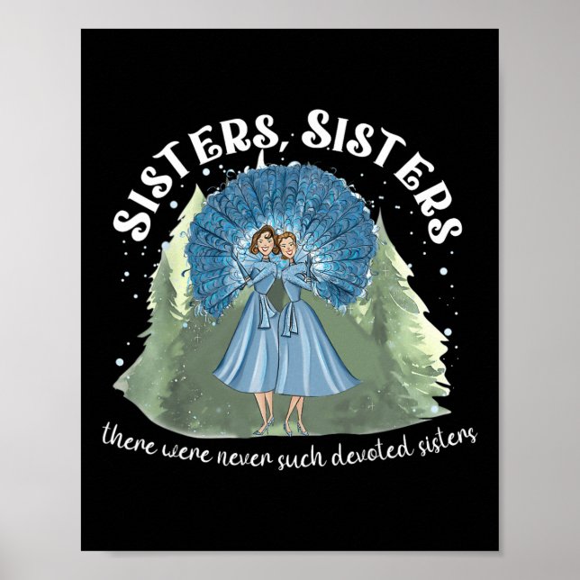 Vit julfilm 1954 Julafton Snö Holid Poster (Framsidan)