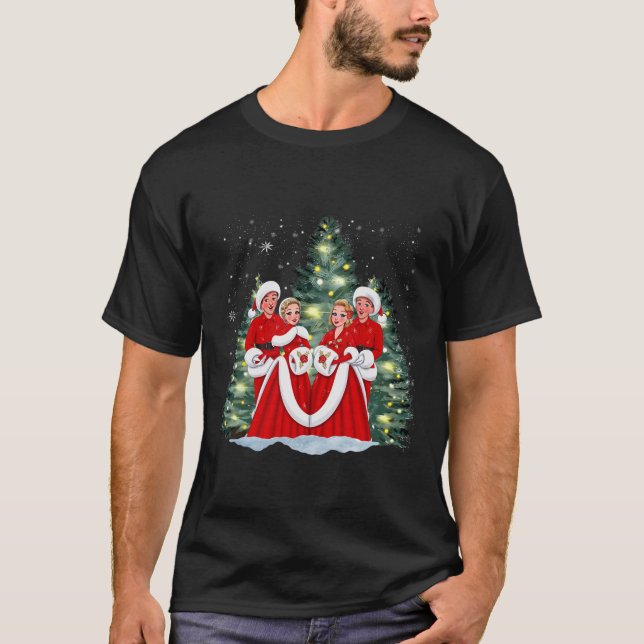 Vit julfilm 1954 Julafton Snö Holid T Shirt (Framsida)