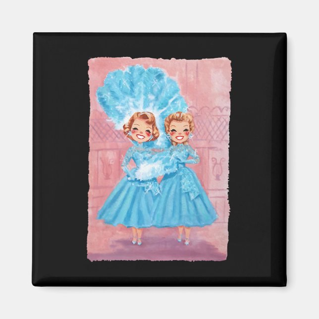 Vit julfilm 1954 Julafton Snö Pajam Magnet (Framsidan)