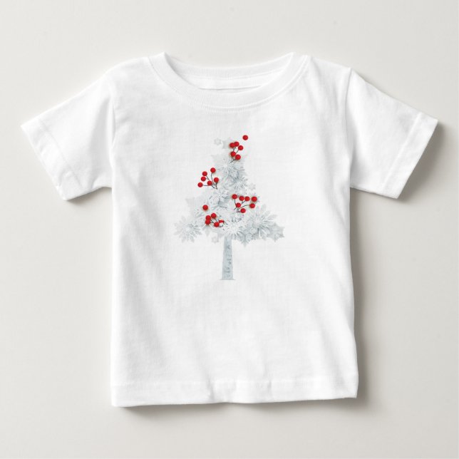 Vit julgran t shirt (Framsida)