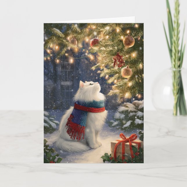 Vit julkat helgkort (Framsida)