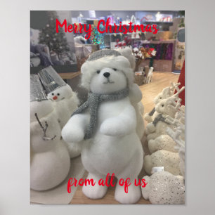 Vit julklapp Anpassningsbar Hälsning Poster
