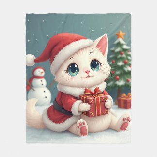 Vit julklapp Baby Blanket Fleecefilt