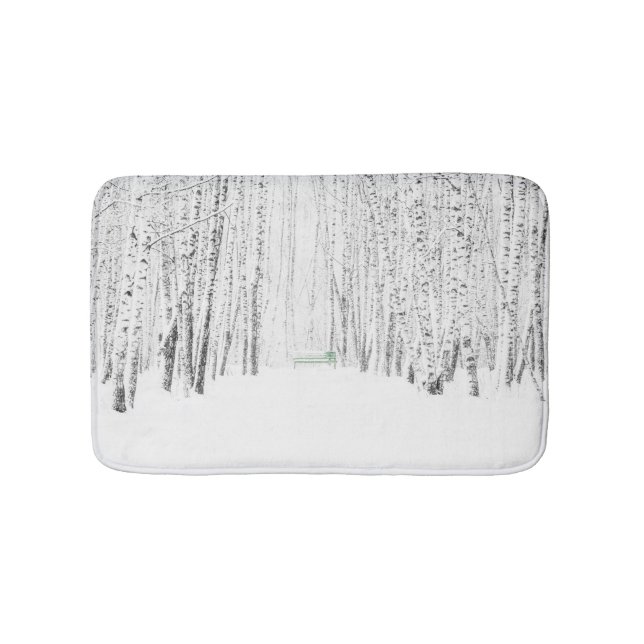 Vit julklapp badrumsmatta (Framsidan)