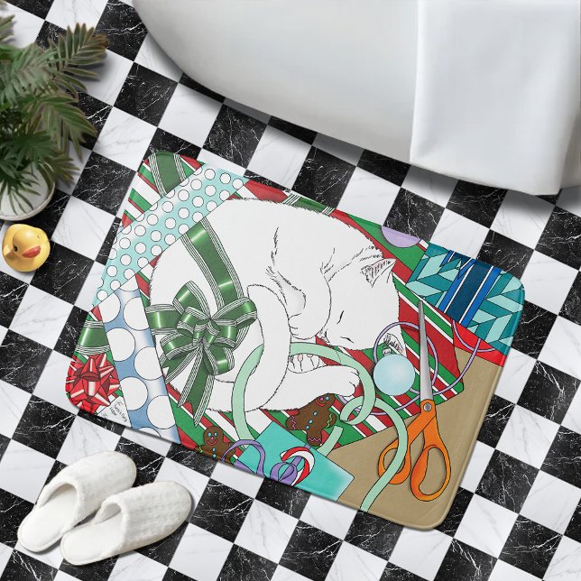 Vit julklapp badrumsmatta (Skapare uppladdad)
