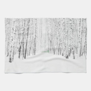 Vit julklapp kökshandduk