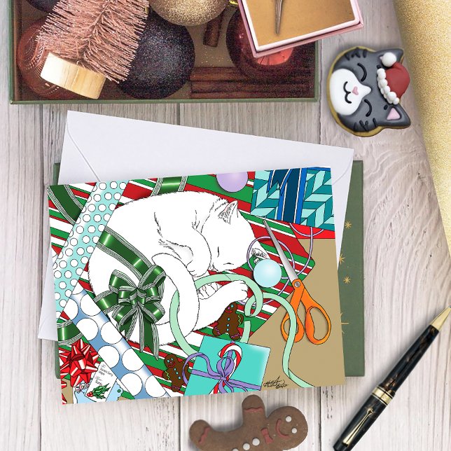 vit julklapp kort (Skapare uppladdad)