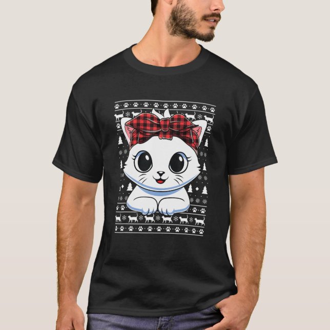 Vit julklapp Röd Play Bandana Julafton Gi T Shirt (Framsida)
