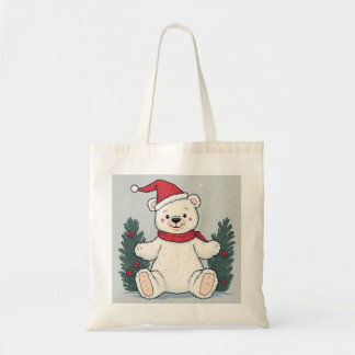 Vit julklapp, tote Bag Tygkasse